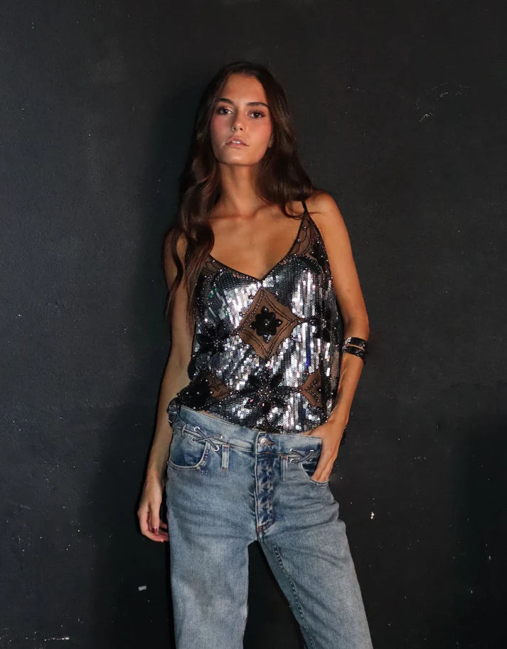 Starlit Luxe Embellished Top
